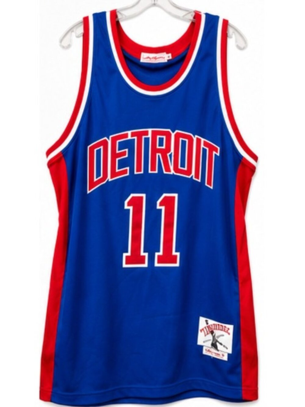 Detroit Pistons #11 Throwbacks Blacktop 1988-89 Basketball Jersey XL Retro